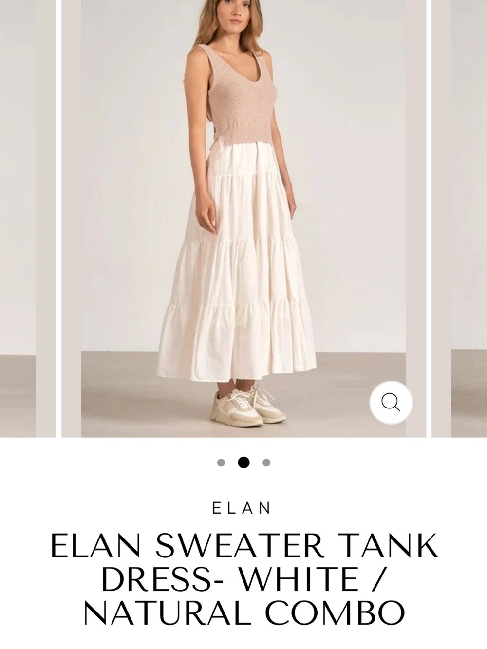 ELAN Combo Sweater Tank Dress